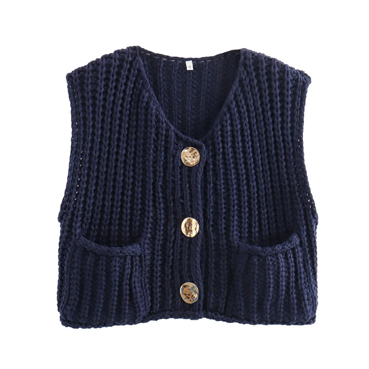 Petra | Gilet en maille avec boutons