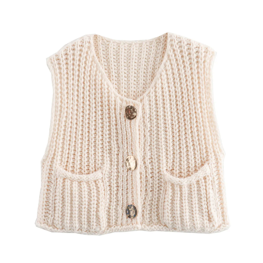 Petra | Gilet en maille avec boutons