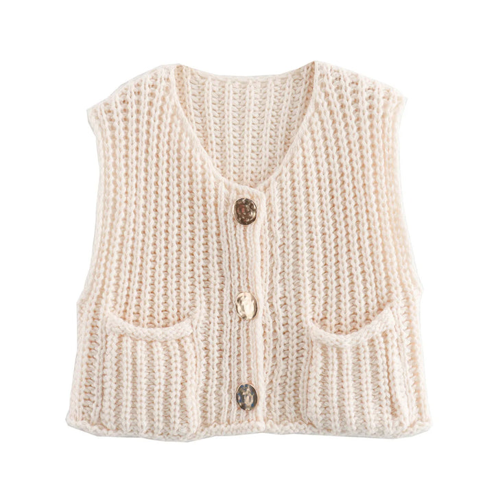 Petra | Gilet en maille avec boutons
