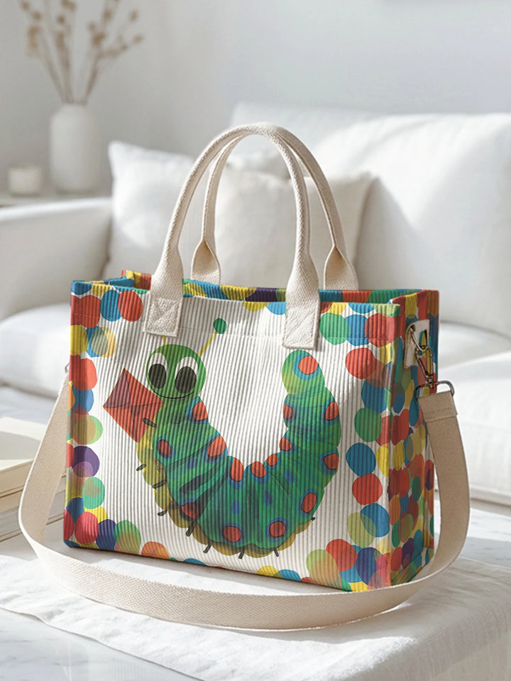 Chenille Gourmande | Sac cabas en velours côtelé