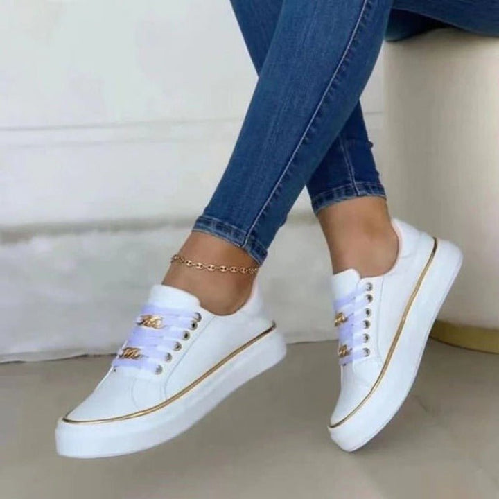 Tavia | Baskets à plateforme et liseré doré