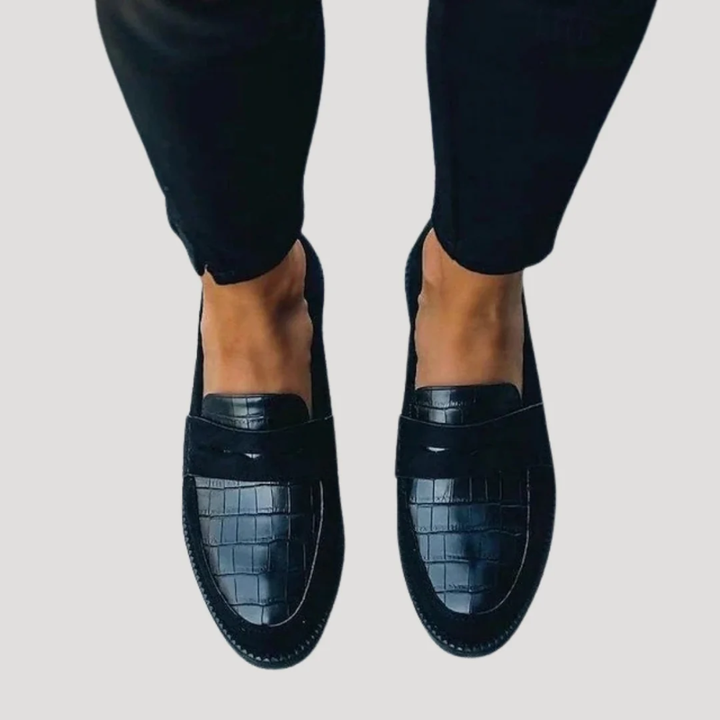 Claudia | Chaussons effet crocodile