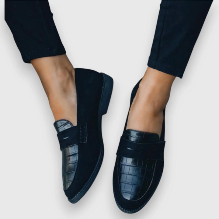 Claudia | Chaussons effet crocodile