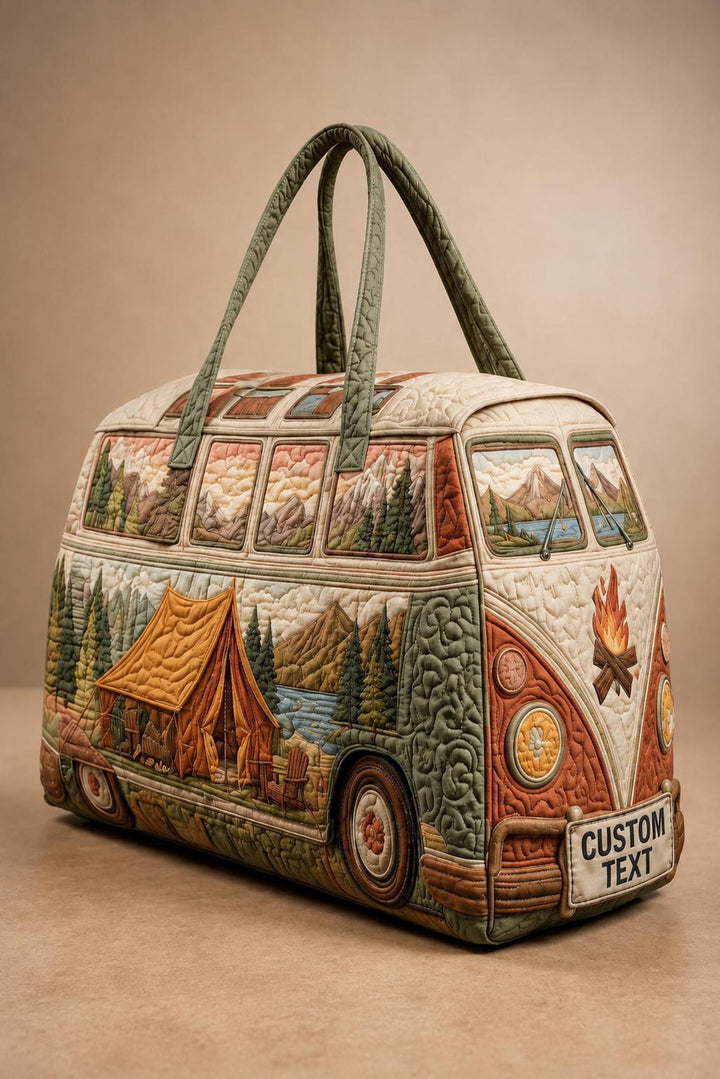 Patricia – sac de voyage matelassé au camping forestier rétro