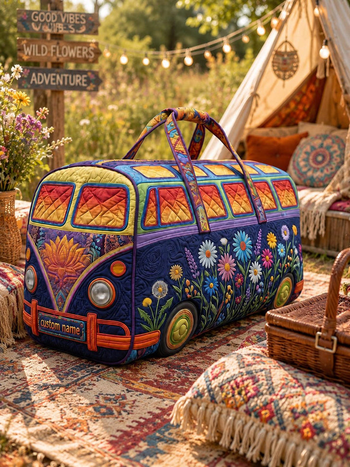 Ségolène – sac de voyage matelassé floral bohème
