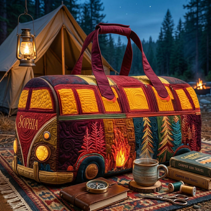 Lucile – sac de voyage matelassé au feu de camp rétro