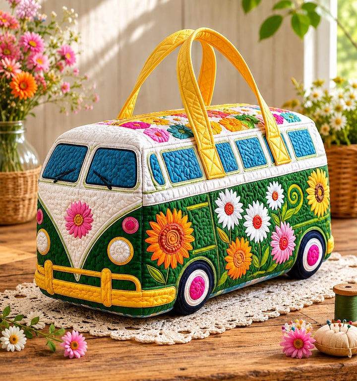 Caroline – sac de voyage matelassé au tournesol rétro