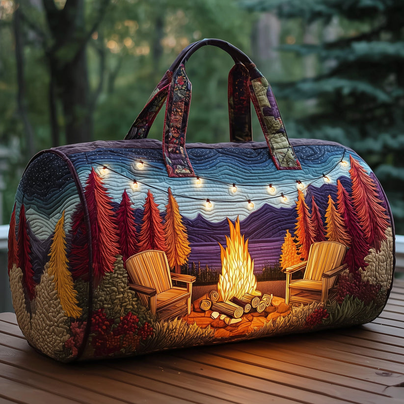 Dominique – sac de voyage matelassé esprit camping en forêt