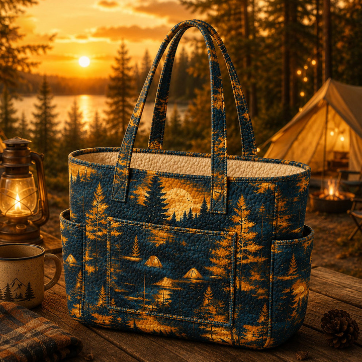 Alice – sac cabas matelassé au camping sauvage