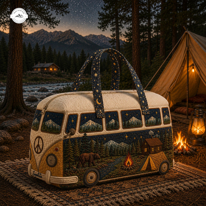 Évelyne – sac de voyage matelassé au camping en montagne la nuit