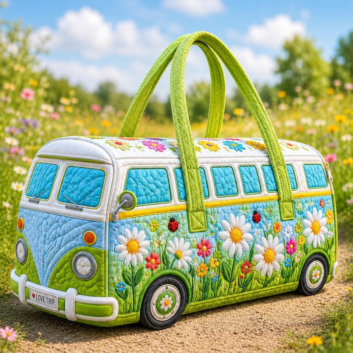 Valérie – sac de voyage matelassé au van rétro coloré