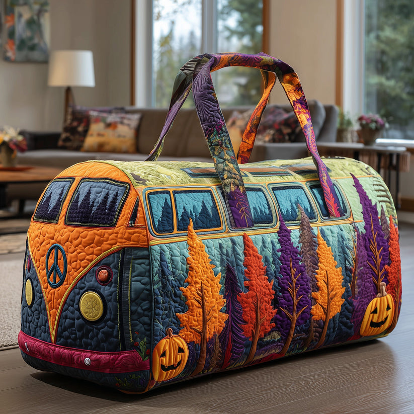 Lise – sac de voyage matelassé au bus hippie et citrouille