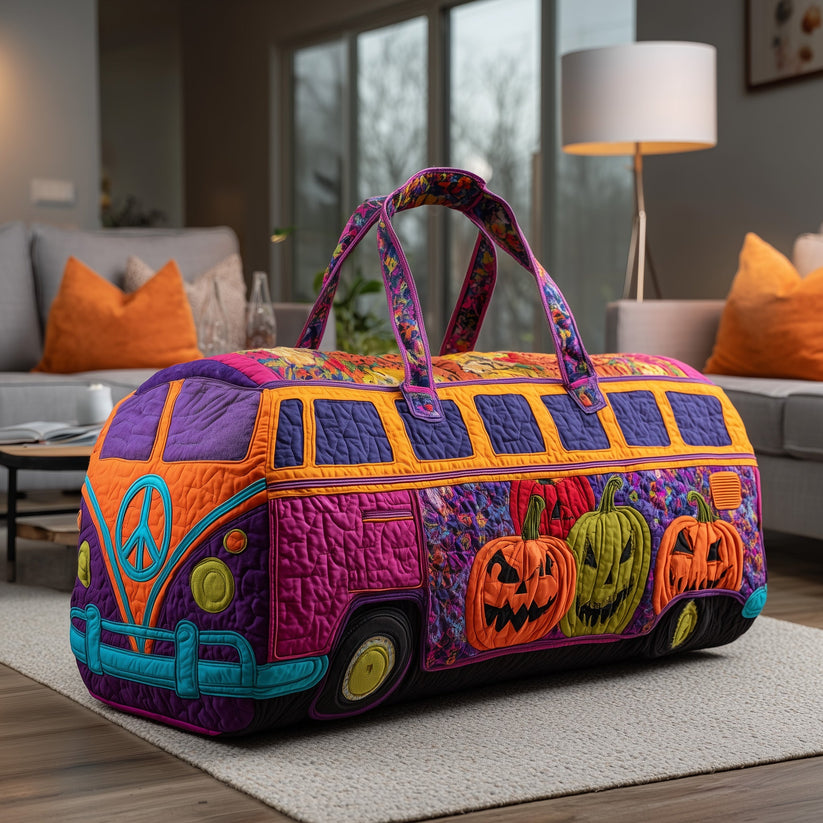 Céline – sac de voyage matelassé au bus hippie et citrouilles