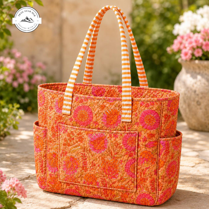 Marianne | Sac cabas matelassé au motif hippie