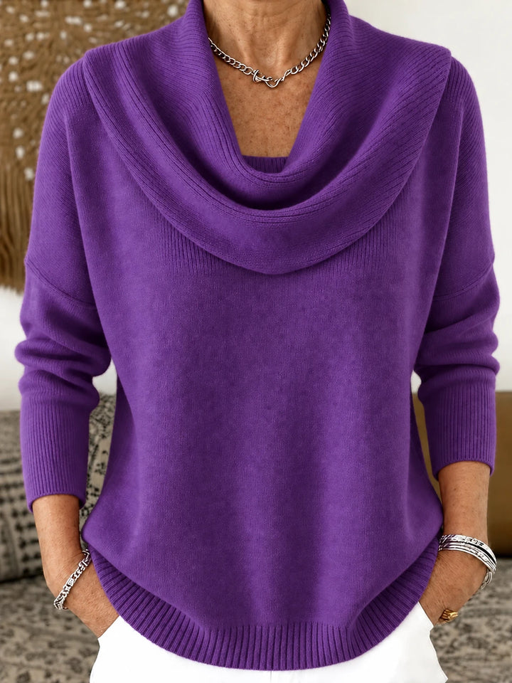 Vionne | Pull à col drapé