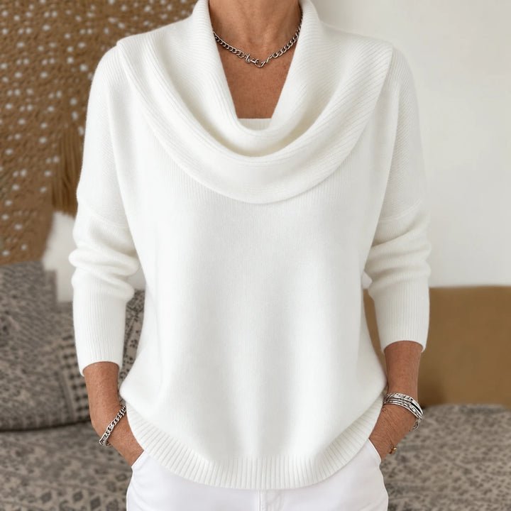 Vionne | Pull à col drapé