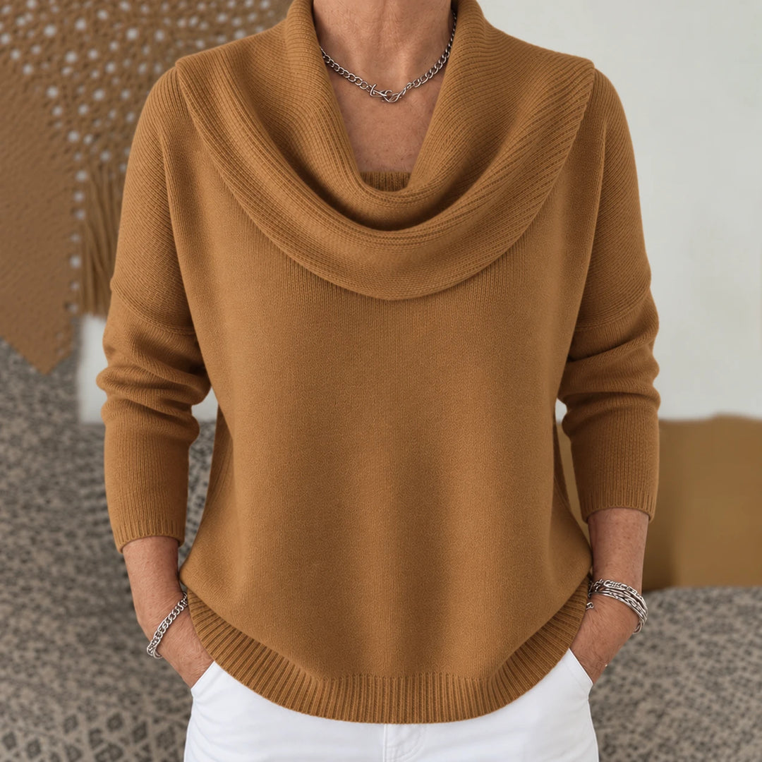 Vionne | Pull à col drapé
