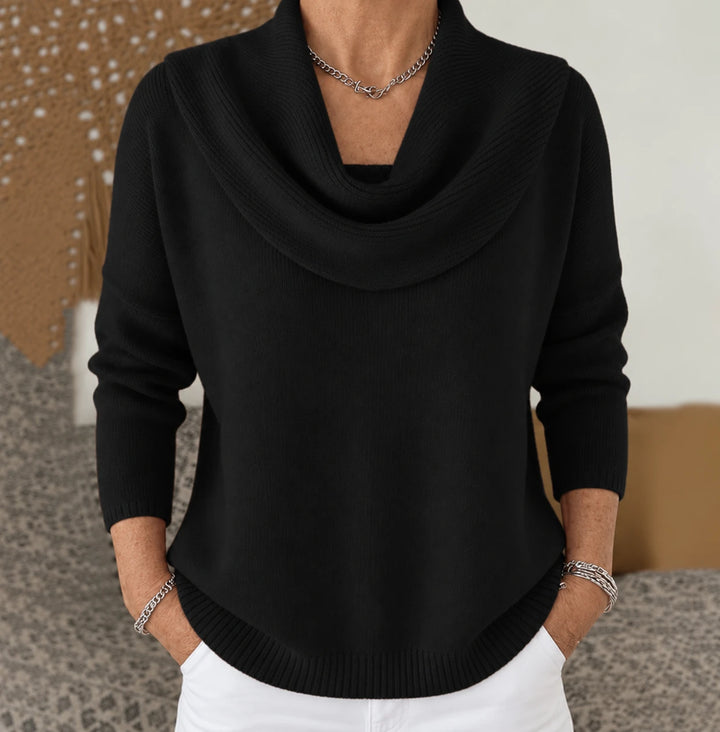 Vionne | Pull à col drapé