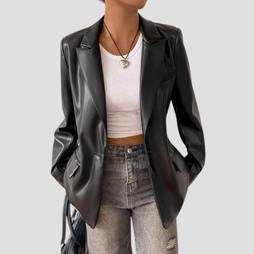 Blazer noir à coupe ample