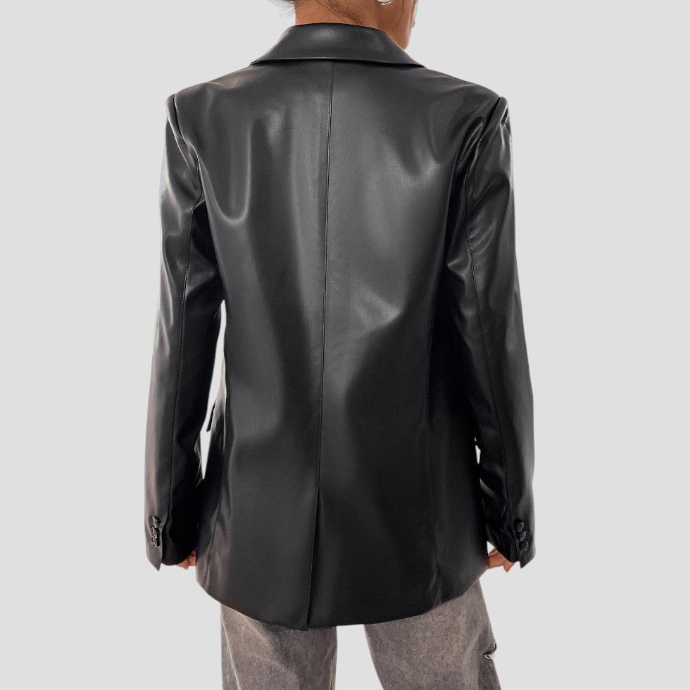 Blazer noir à coupe ample