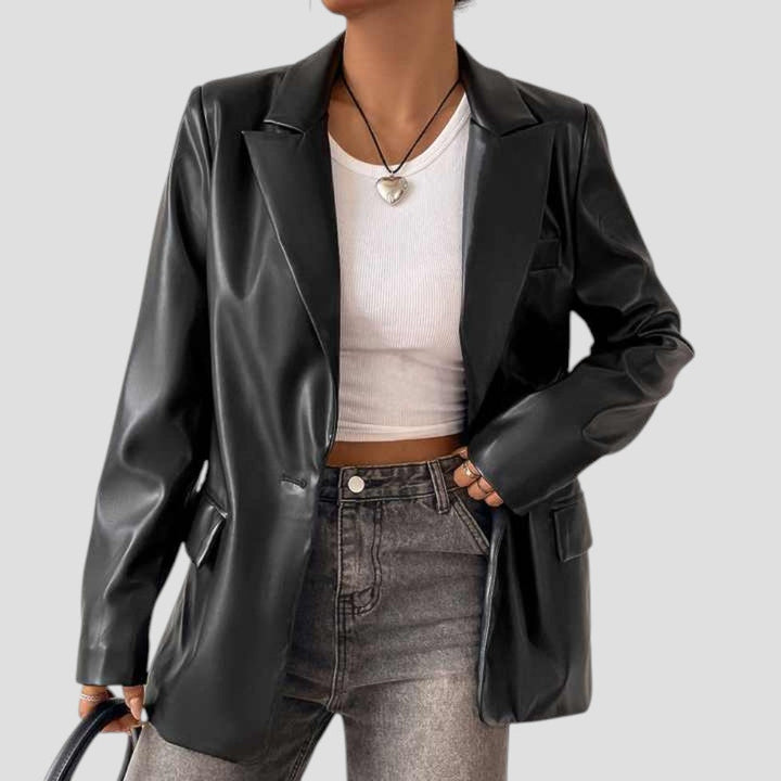 Blazer noir à coupe ample