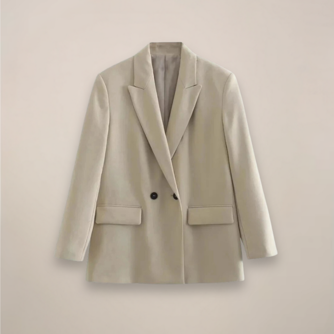 Manteau-blazer long à double boutonnage