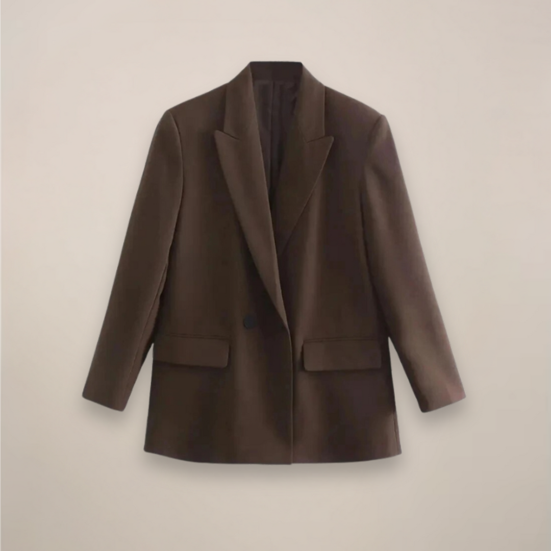 Manteau-blazer long à double boutonnage