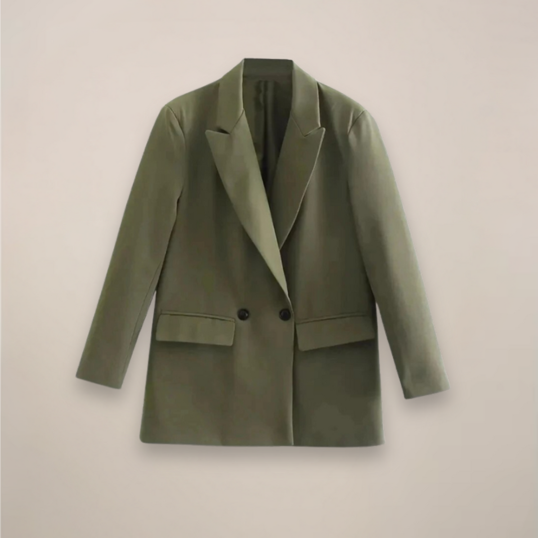 Manteau-blazer long à double boutonnage