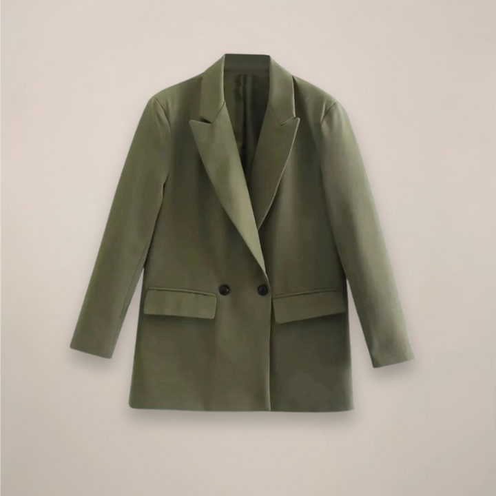 Manteau-blazer long à double boutonnage
