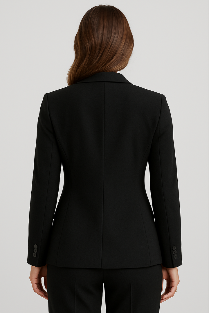 Blazer noir à un bouton