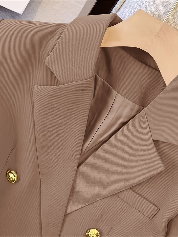 Blazer croisé à boutons dorés