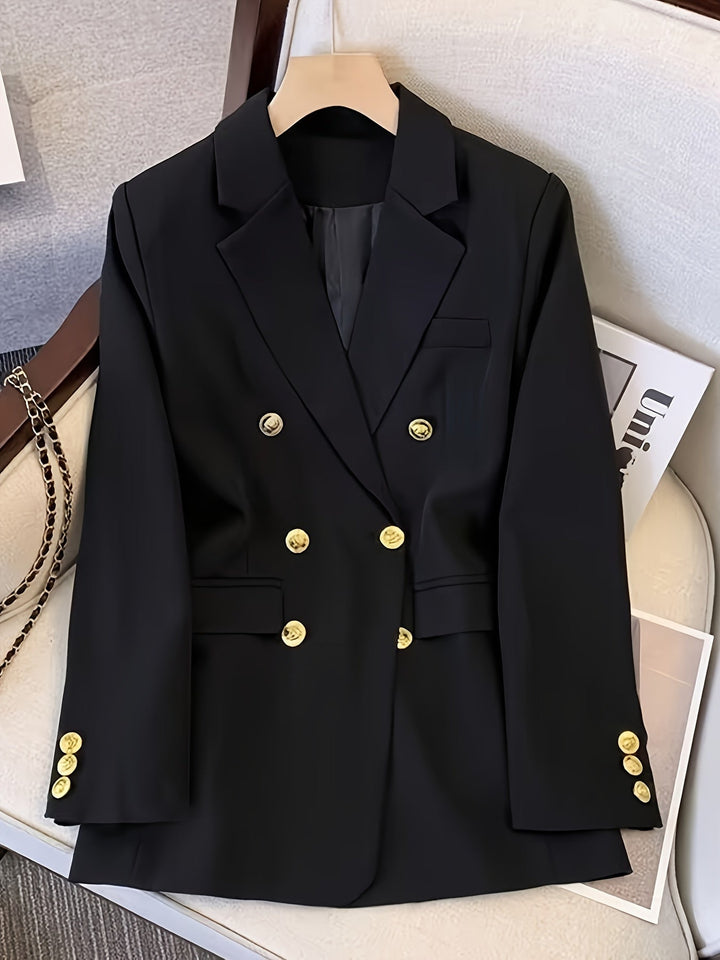 Blazer croisé à boutons dorés