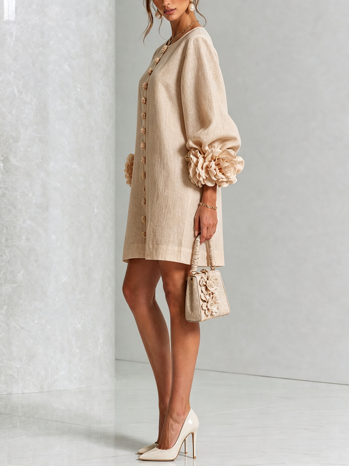 Amara™ | Robe Mini Élégante avec Boutons Floraux