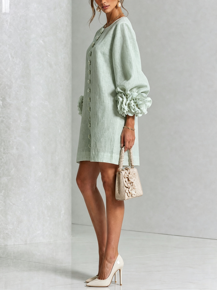 Amara™ | Robe Mini Élégante avec Boutons Floraux