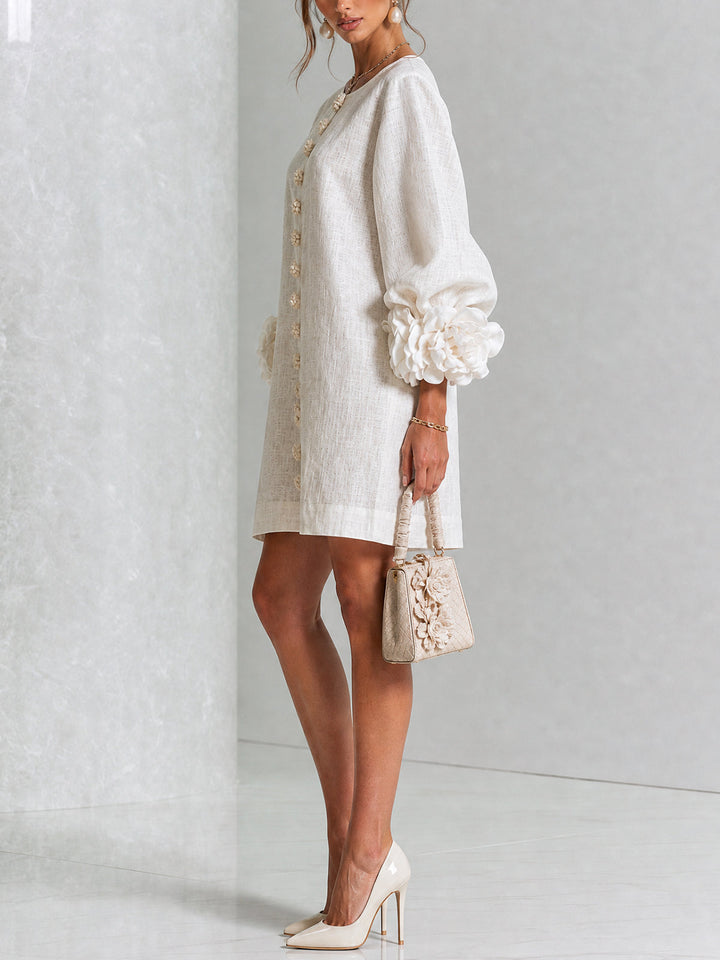 Amara™ | Robe Mini Élégante avec Boutons Floraux