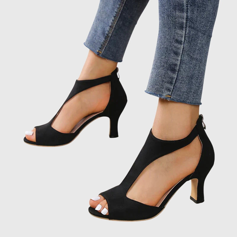 Delfina | Sandales à talon à bride en T