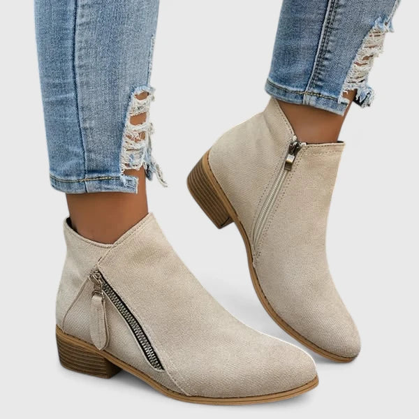 Marizheah | Bottines effet jean à zip latéral