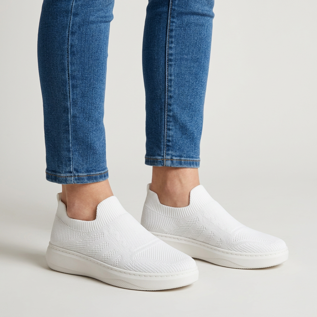 Nerea – baskets confortables pour femme, blanc