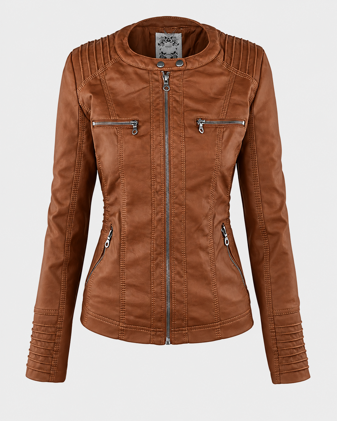 Flavia – veste marron clair vue de face