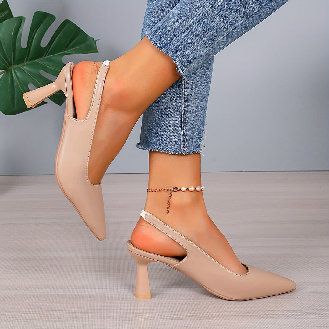 Vivienne | Escarpins slingback à talon évasé