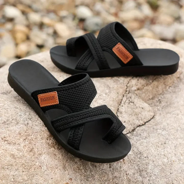 Cally | Mules à brides croisées et anneau d'orteil