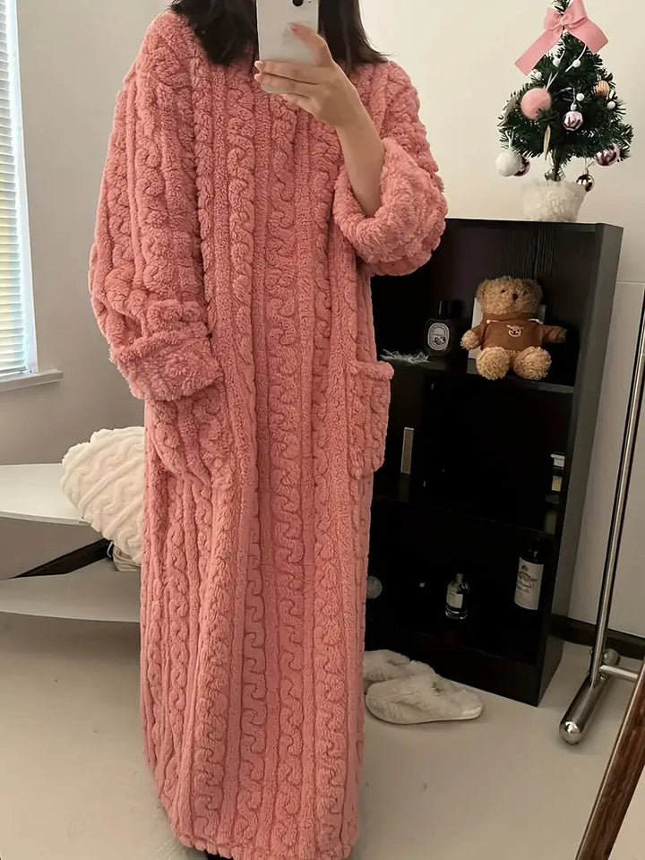 Abigail™ - Robe d'Hiver en Polaire Douce Jacquard