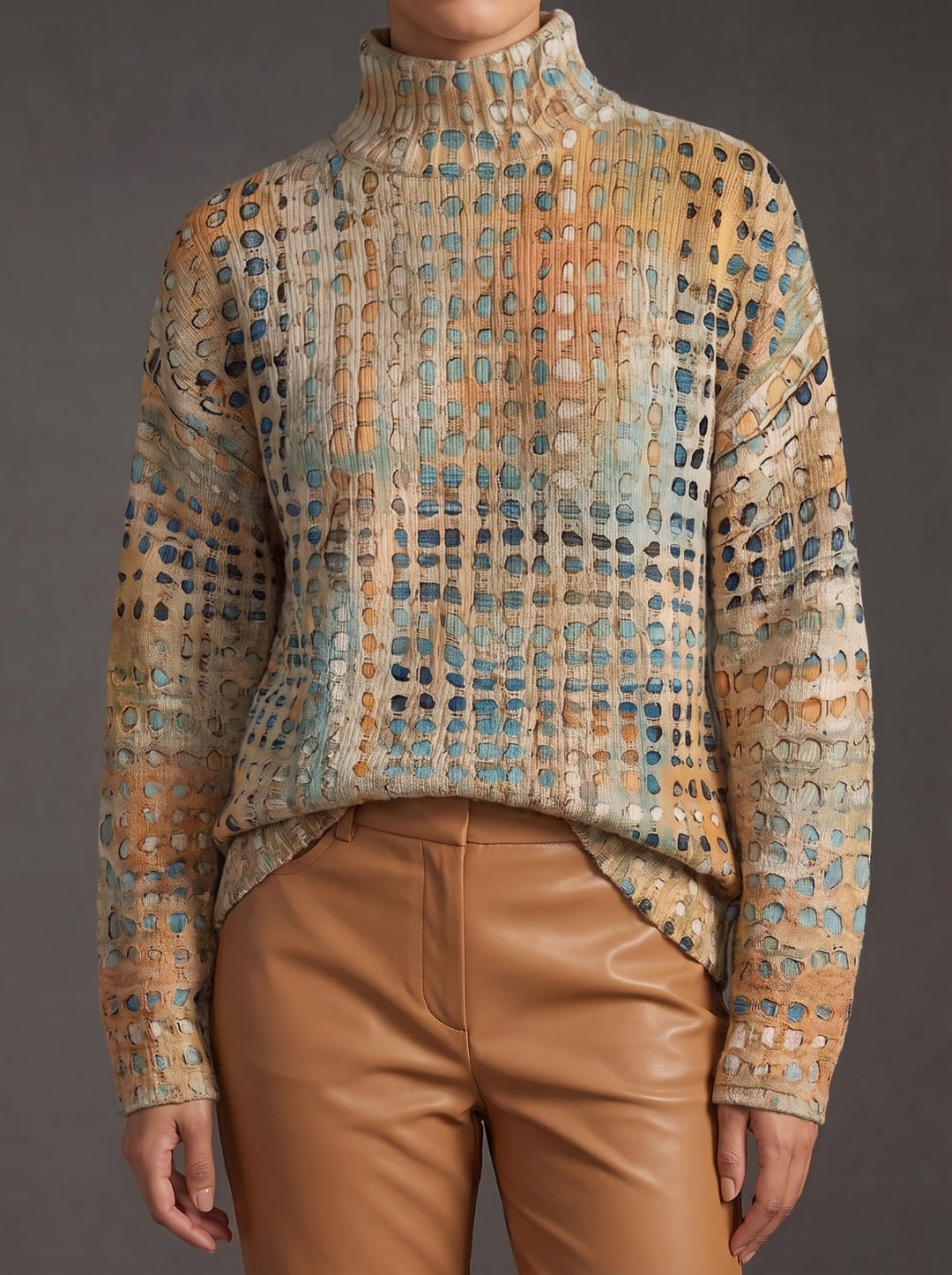 Iris | Turtleneck Imprimé Artistique