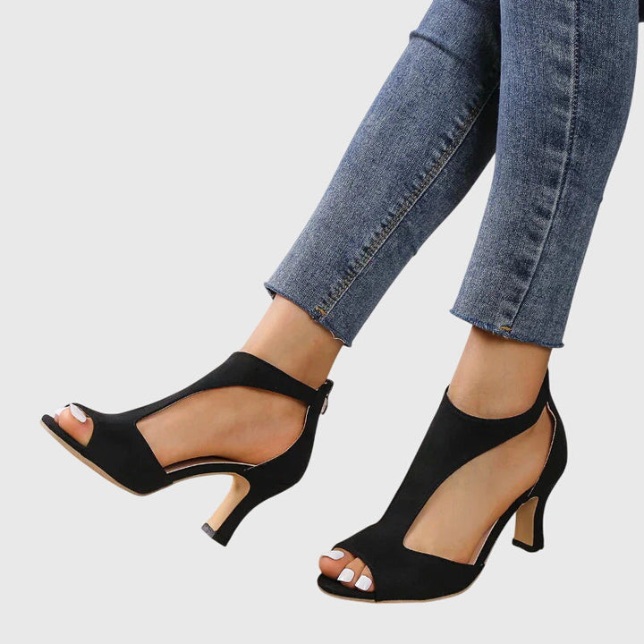 Delfina | Sandales à talon à bride en T