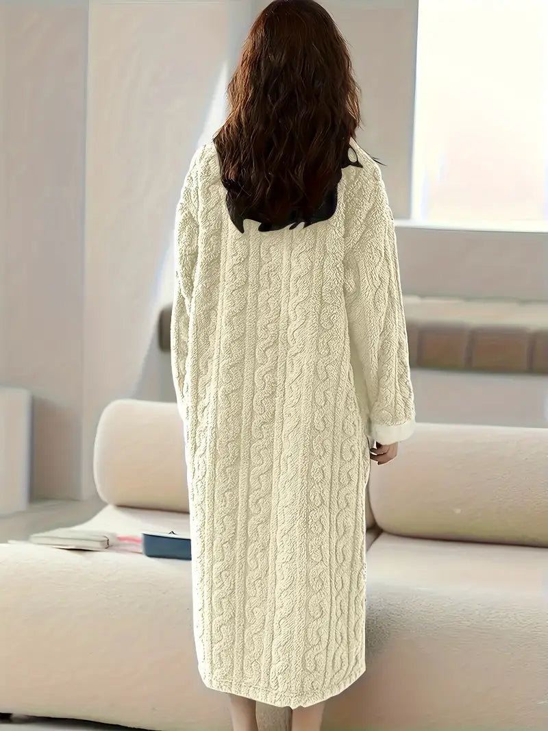 Abigail™ - Robe d'Hiver en Polaire Douce Jacquard