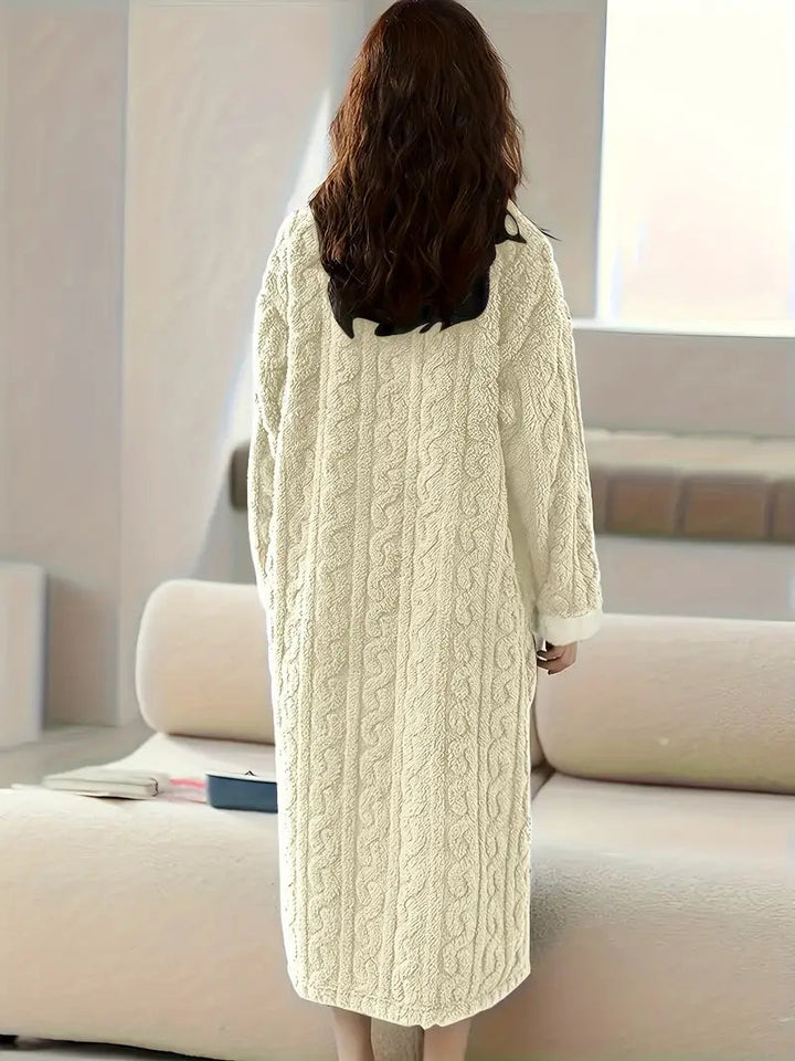 Abigail™ - Robe d'Hiver en Polaire Douce Jacquard