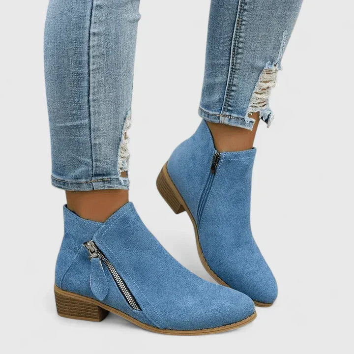 Marizheah | Bottines effet jean à zip latéral
