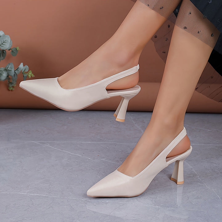 Vivienne | Escarpins slingback à talon évasé