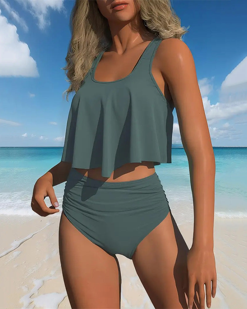 Maillot De Bain À Taille Haute Gilet