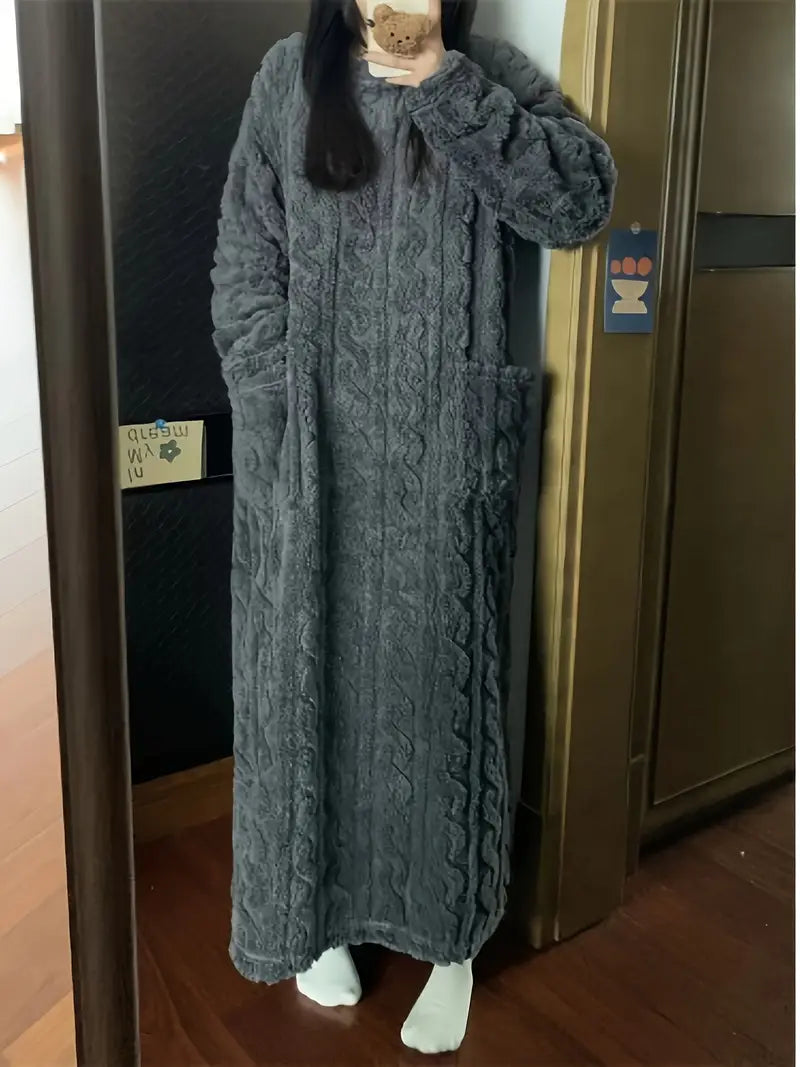 Abigail™ - Robe d'Hiver en Polaire Douce Jacquard